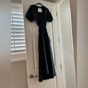 Abercrombie and Fitch- Black cotton blend cut out maxi dress- BNWT